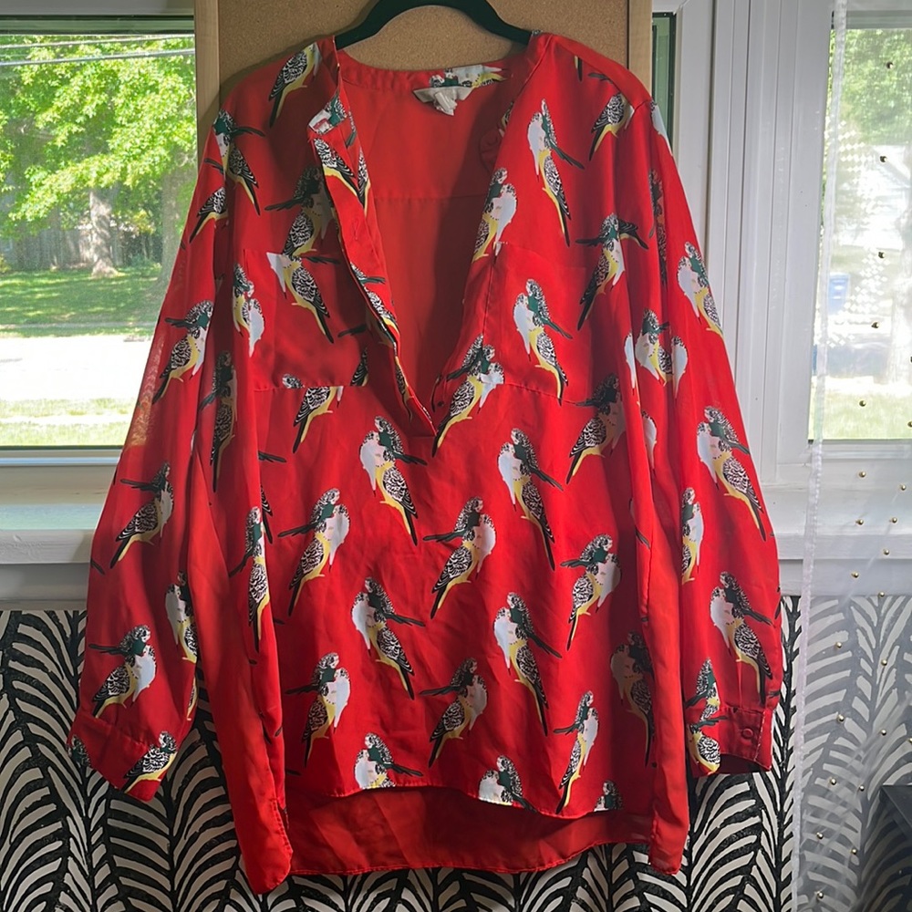 Bird print shirt